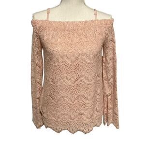 No Boundaries Lace Cold Shoulder Shirt NWT